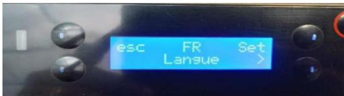 esc FR Set Langue >