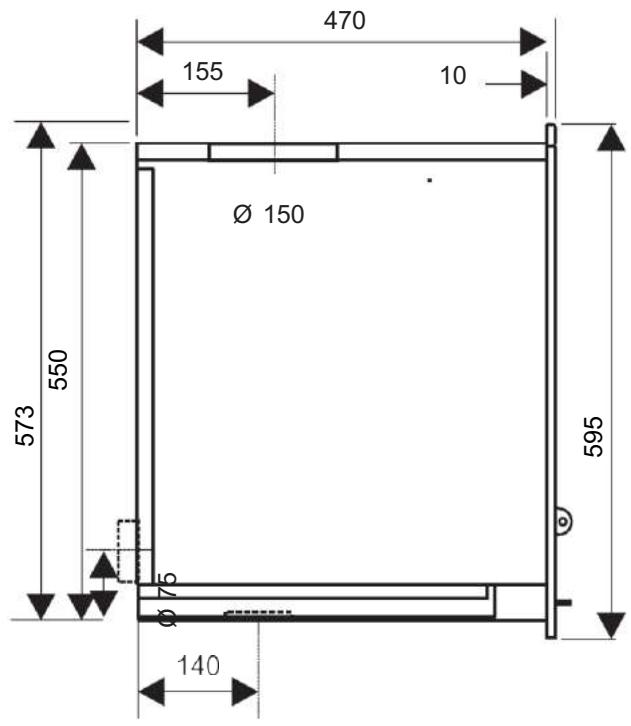 470 155 10 Ø 150 573 550 595 Ø 76 140