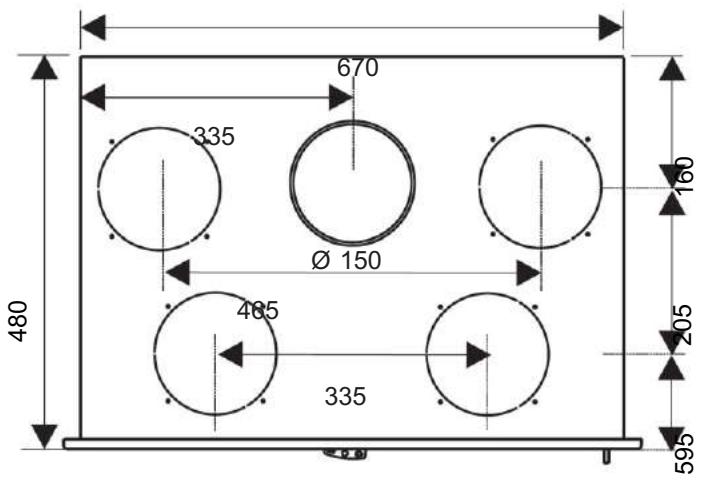 670 335 Ø 150 480 485 335 160 205 595