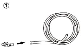 Simple line drawing of a coiled cable with a connector, no text or symbols present
