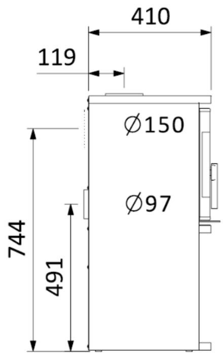 410 119 Ø150 Ø97 744 491