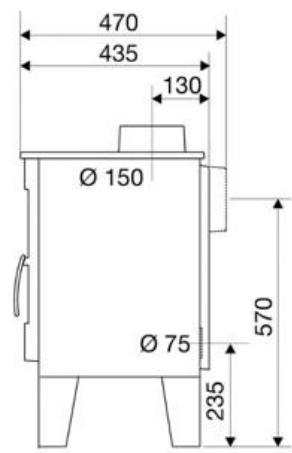 470 435 130 Ø 150 Ø 75 235 570
