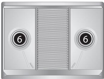 SMEG SR775AX - Plassering av brennere på platetoppen - 6