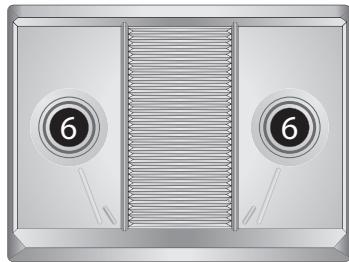 SMEG SR775AX - Disposição dos queimadores na placa de cozinha - 6