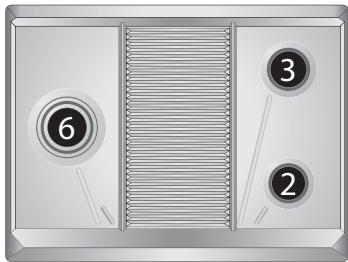 SMEG SR775AX - Plaats van de branders op de kookplaat - 5