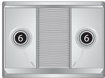 SMEG SR775AX - Disposición de los quemadores en la encimera de cocción - 6