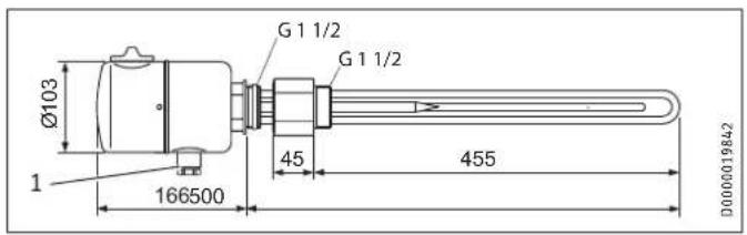 Ø103 1 166500 G 1 1/2 G 1 1/2 45 455 D0000019842