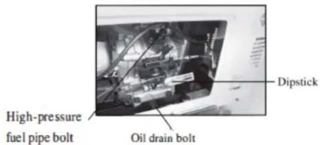 High-pressure fuel pipe bolt Oil drain bolt Dipstick