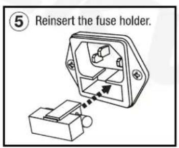 ⑤ Reinsert the fuse holder.
