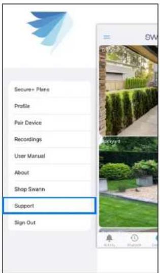 Secure+ Plans Profile Pair Device Recordings User Manual About Shop Swann Support Sign Out