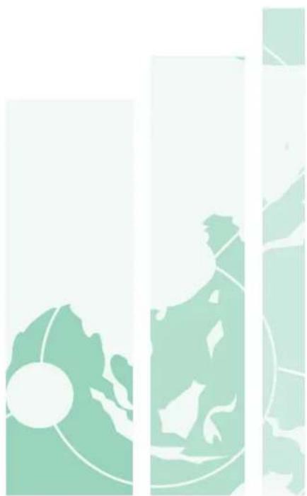 Abstract graphic with green and white geometric shapes resembling stylized Earth or globe (no text or symbols)