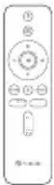 Front view of a remote control device with buttons and a scroll (no text or symbols visible)
