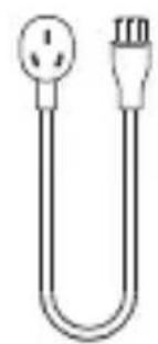 Simple line drawing of an open electrical outlet with a bulb (no text or symbols)