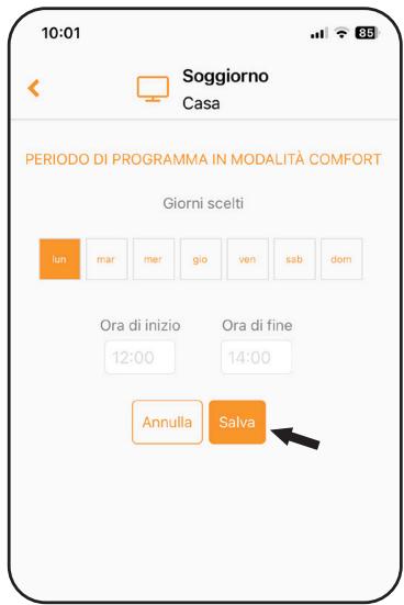 DELTACALOR DELICATO WIFI - PERSONALIZZAZIONE DEL PROGRAMMA SETTIMANALE - 3