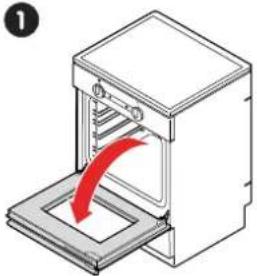 Diagram of a kitchen appliance with a red arrow indicating a process or movement, no text or symbols present.