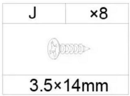 J ×8 3.5×14mm