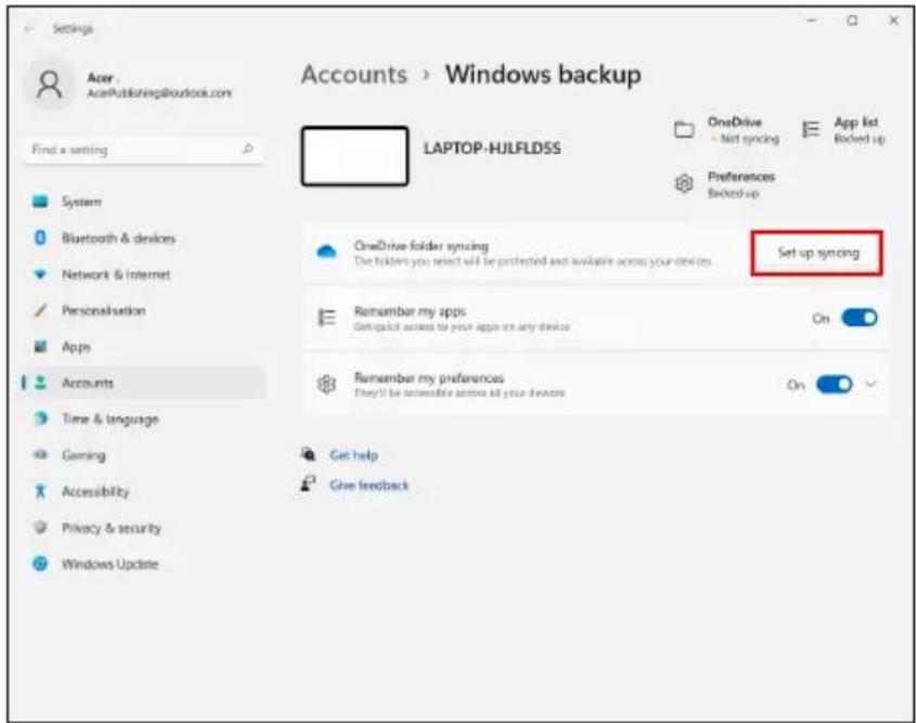 ACER Aspire Vero 16 - Créer une sauvegarde de l'historique des fichiers - 2