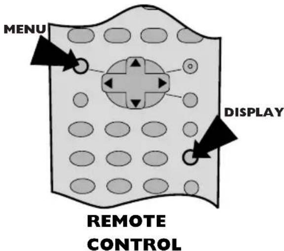 MENU DISPLAY REMOTE CONTROL