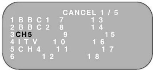 SHARP VC-MH722LM - DELETING CHANNELS - 2