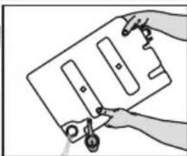 Illustration of a hand holding a clipboard with keys and rings (no text or symbols)