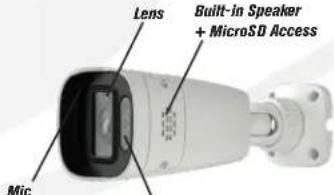 Lens Built-in Speaker + MicroSD Access Mic