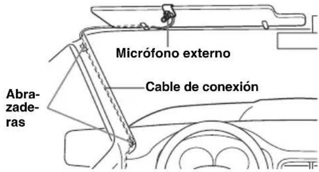 Micrófono externo Cable de conexión Abra- zade- ras