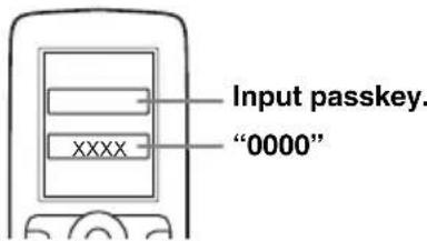 Input passkey. "0000"