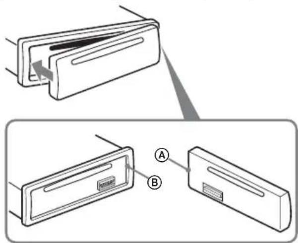 SONY MEX-BT38UW - Colocación del panel frontal - 1