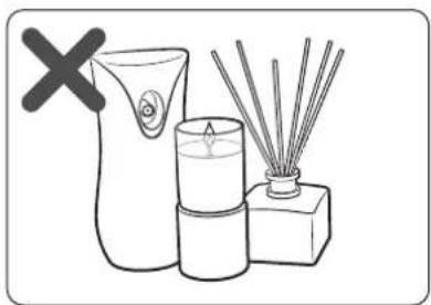 Simple line drawing of a lamp, candle, and straw (no text or symbols)