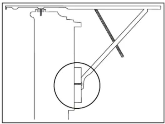Pure technical line drawing of a mechanical assembly without any text, numbers, or symbols.