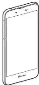 Line drawing of a smartphone with no visible text or symbols on its body
