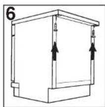 Simple line drawing of a cabinet or enclosure with arrows indicating direction (no text or symbols)