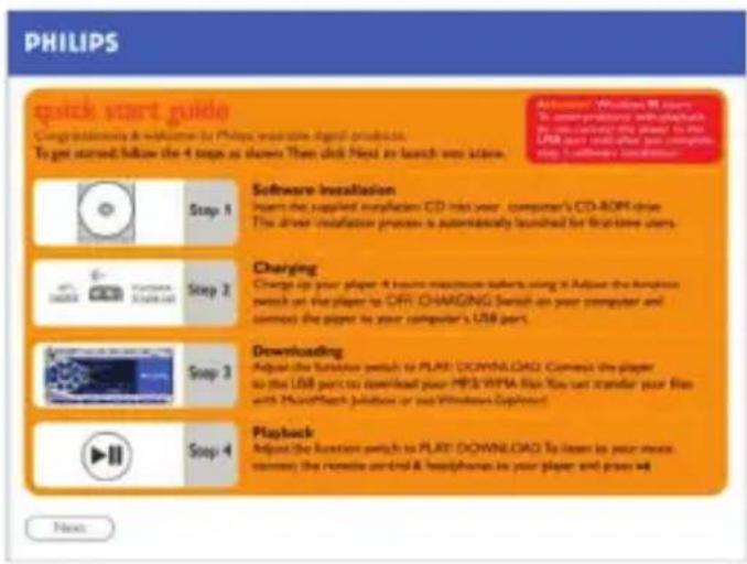 PHILIPS quick start guide Congressives & installers for Philips wireless digital privacy. To get started follow the 4 steps as shown. Then click Next as launch was taken. Software installation Start the supplied installation CD risks user, computer's CD-ROM drive The driver installation process is a…