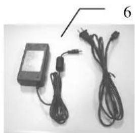 Black-and-white photo of a handheld electronic device with two coiled cables and a small plug, no visible text or symbols.