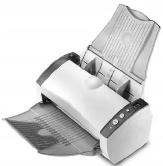 Exterior view of a printer with paper feed and paper roll (no text or symbols visible)