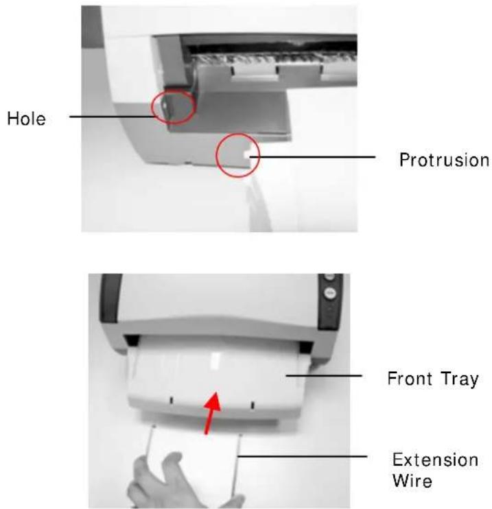 Hole Protrusion Front Tray Extension Wire