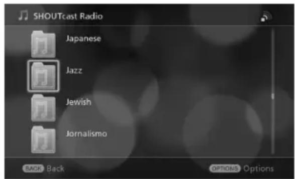 SHOUTcast Radio Japanese Jazz Jewish Jornalismo BACK Back OPTIONS Options