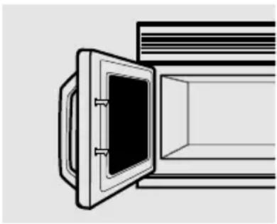 Simple line drawing of an open storage cabinet or door (no text or symbols)