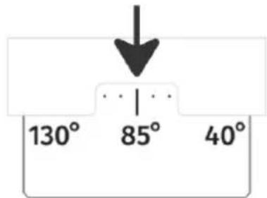 130° 85° 40°
