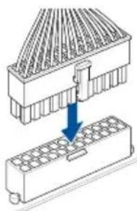 Diagram showing a mechanical assembly with a grid-like component being inserted into a base (no text or symbols present)
