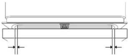 Technical line drawing of a mechanical support structure with mounting feet and dimension lines (no text or symbols)