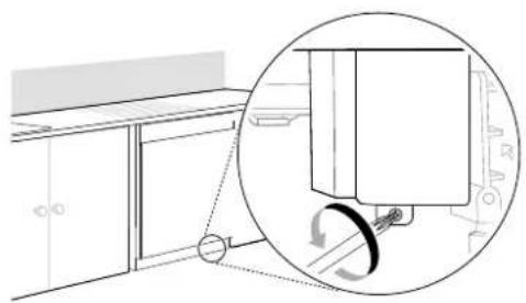 Diagram showing a kitchen appliance with a magnified inset illustrating the interior mechanism (no text or symbols present)