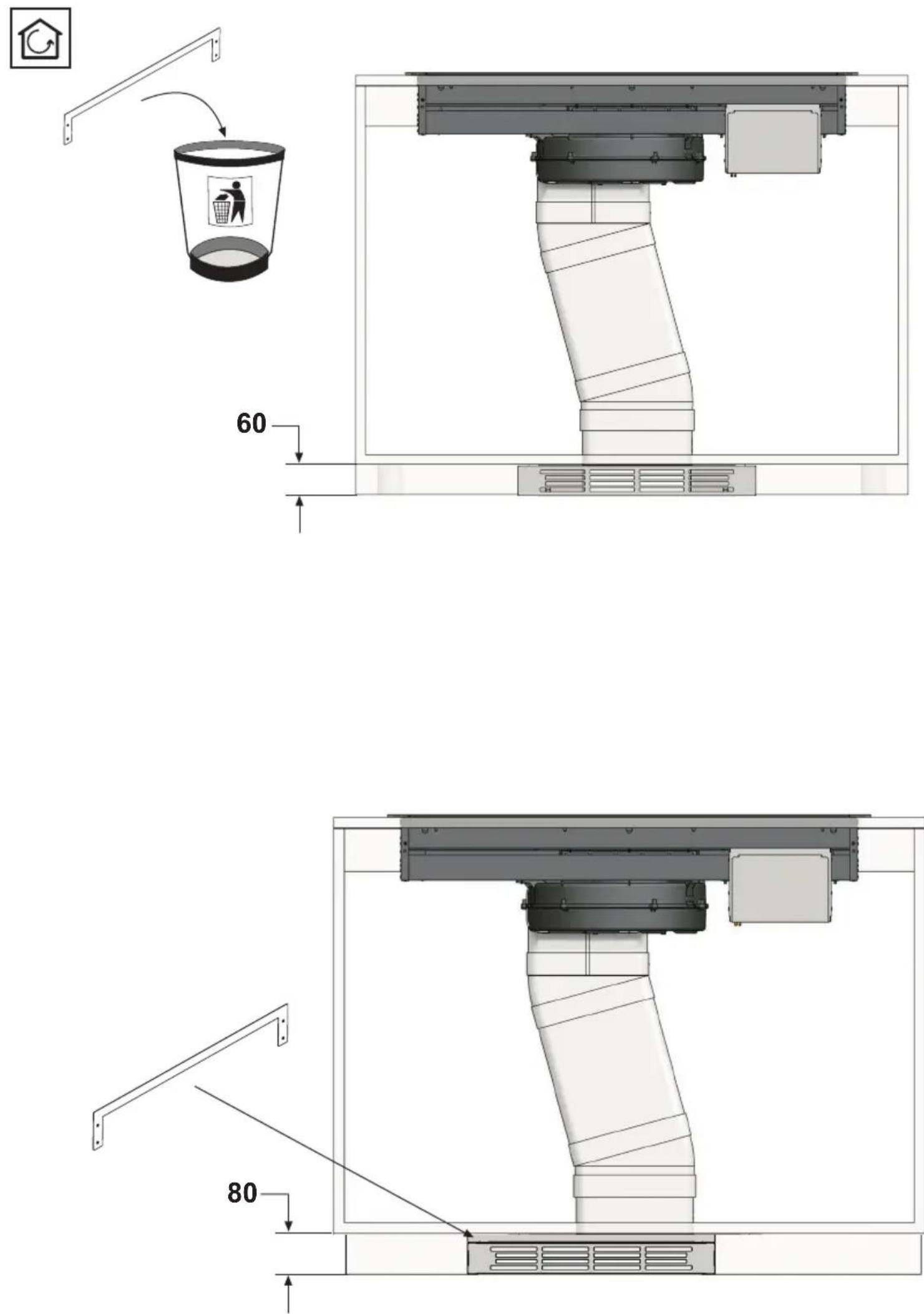Simple diagram showing a tool and a right-pointing arrow next to an 'X' symbol (no text or labels)
