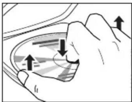 Hand turning a car wheel with directional arrows indicating motion (no text or symbols)