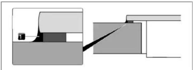 Pure mechanical assembly diagram showing a sliding contact and sliding component without any text or symbols