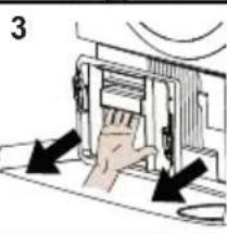 Illustration of a hand pressing down on a device with arrows indicating motion (no text or symbols)