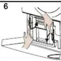 Illustration of hands operating a mechanical device with no visible text or symbols