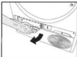 Diagram of a device with a finger pointing to a textured surface, showing no text or symbols.