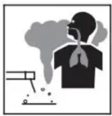 Illustration of a person emitting smoke from a bottle, with no visible text or symbols