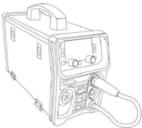 Line drawing of a portable electronic device with ports and cables (no text or symbols)